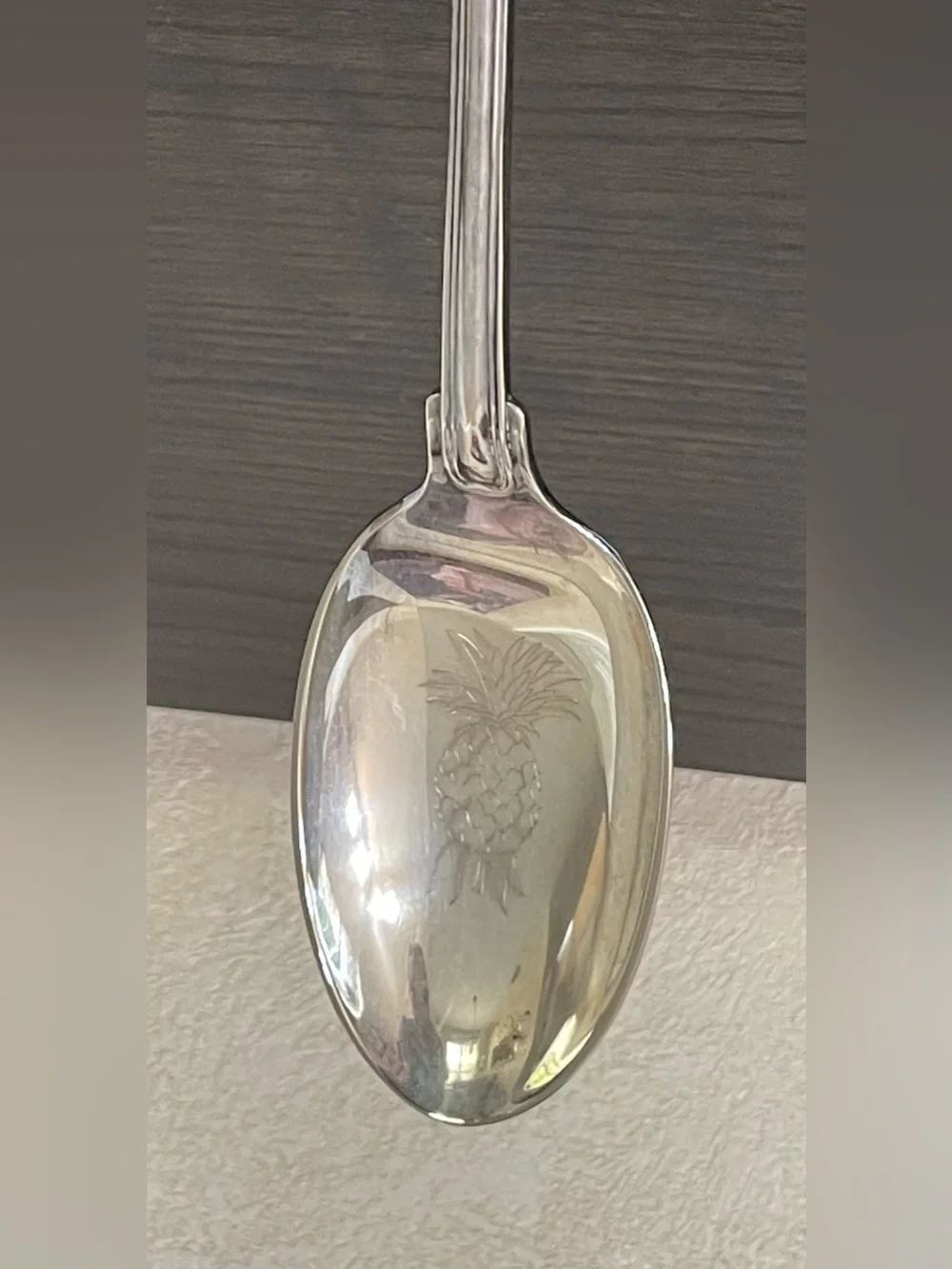 VTG Sheffield Silverplate Serving Spoon, Made in Italy, Approx. 13 inches long